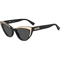 Amazon.com: MOSCHINO MOS094/S Black/Dark Grey 53/19/140 women 
