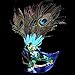 Mezoxa Party Mask Woman Female Masquerade Masks Luxury Peacock Feathers Half Face Mask Party Cosplay Costume Halloween Venetian Mask