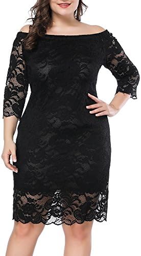 Prior Jms Womens Plus Size Lace Mini Dress Wedding Dresses Off Shoulder Vintage Floral for Cocktail Party Gown Dress