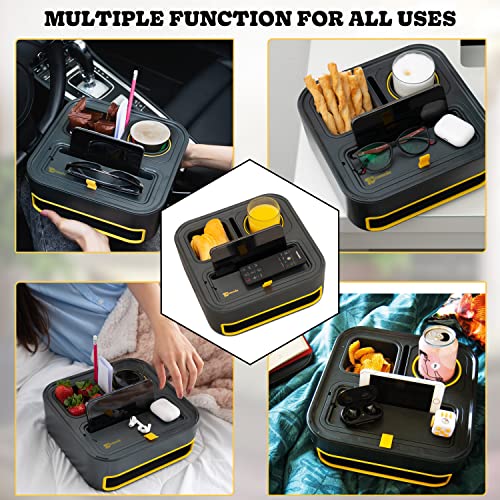 TConsole Sofa Tray, Couch Arm Table, Cup Holder, Self Balancing, Couch