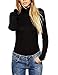 WuLun® Women's Sexy Jumpsuits Backless Turtleneck Cotton Black Basic Bodysuit (Small, Black)