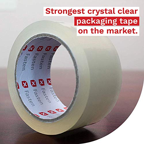 XFasten Heavy Duty Clear Packing Tape, 2Inch x 55Yard, Pack of 6 UV