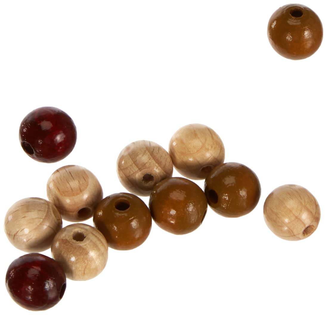 GLOREX Wooden Beads 47 Pieces Mix, Wood, Brown, 11 x 8.5 x 1 cm — image 1