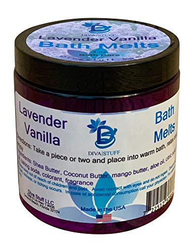 Lavender Vanilla Bath Melts, Skin Softening and Great Smelling, By Diva Stuff