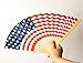 12 Pack American Handheld Folding Fan, Fourth of July Party Favors, BBQ Essentials (14 x 10 in)
