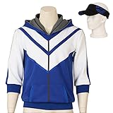Men's Pokemon Go Trainer Figure Blue Hoodie Team Mystic Instinct Valor Costume