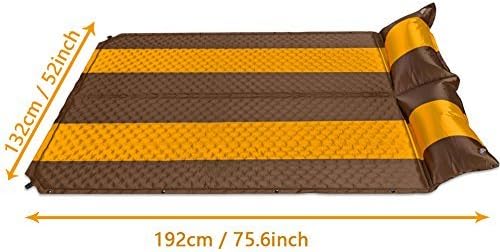 YAAO Lightweight Self-Inflating Sleeping Pad with Attached Pillow