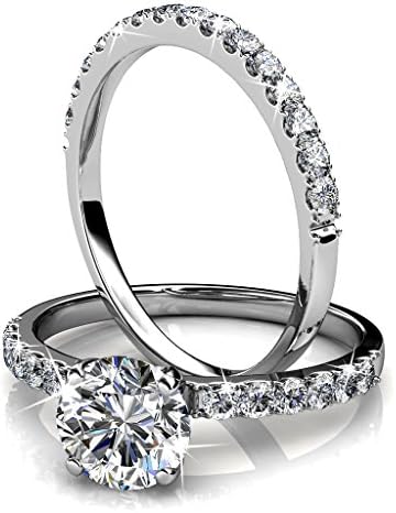 TK Beauty 2 Prices Valentine's Day Anniversary Gift Enchanted Ring With Crystals From Swarovski Element