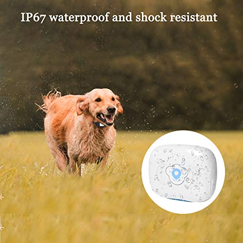 BARTUN GPS Pet Tracker, Cat Dog Tracking Device with Unlimited Range (Pink)