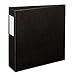 AVERY Durable Binder, 3 Slant Rings, 600-Sheet Capacity, Label Holder, DuraHinge, Black (27654), 3 Inch