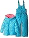 Pink Platinum Girls' Foil Star Printed Snowsuit