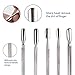 Cuticle Pusher, Guckmall 6 pcs Stainless Steel Nail Polish Remover Cutter Manicure Sets with Storage Case