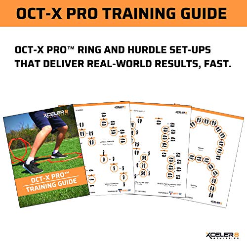 OCT-X PRO 12 Octagon 24" Agility Rings / Agility Grid Training for Foot Speed, Vertical Jumping, Soccer, Football, Baseball, Basketball / Exercise Ladder Training Set / Drill Guide & E-Book - Thumbnail 5