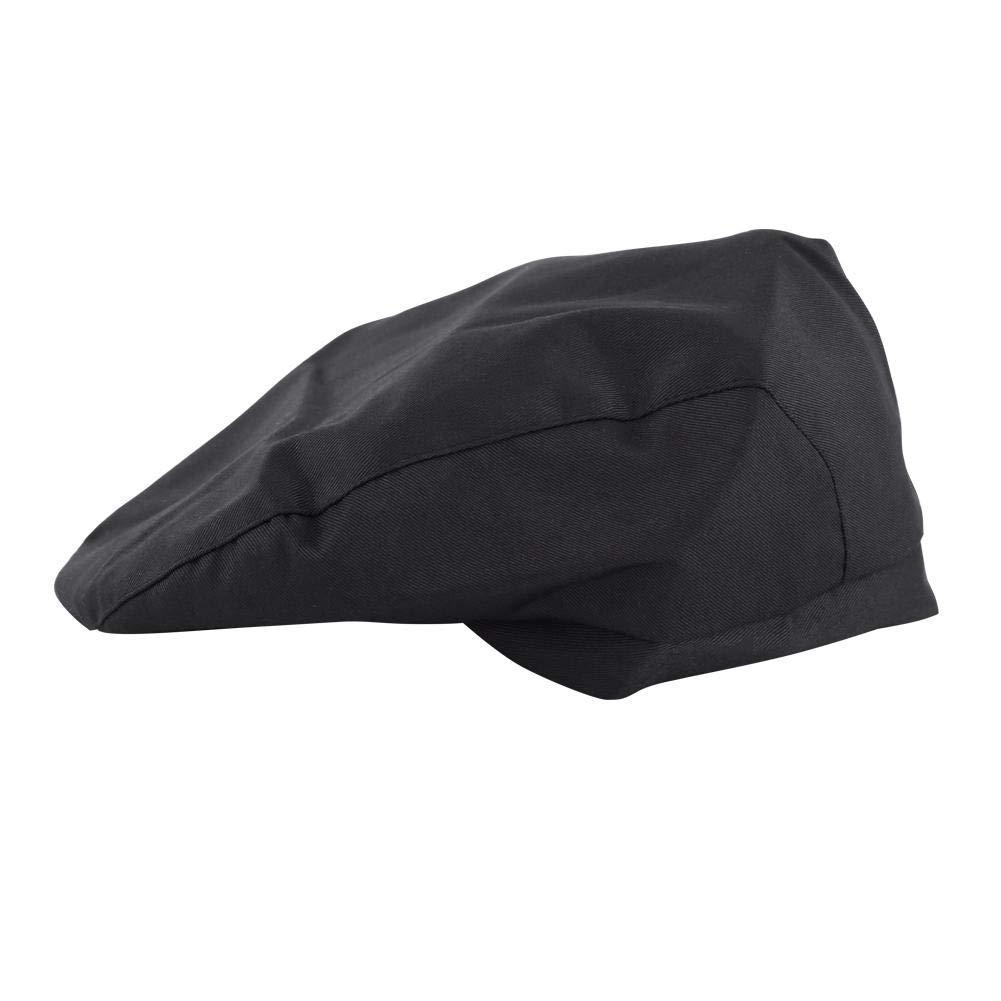 Vikye Beret Caps, Baker Attendant Kitchen Cook Duckbill Beret Fashion Men Women Chef Hat 1pc(Black)