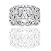 Viking Braided Wedding Band Borre Knot Norse Celtic 10mm Sterling Silver Ring(Sizes 4,5,6,7,8,9,10,11,12,13,14,15)
