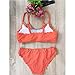 SS Queen Women Classic Scallop Bikini Swimwear (S, Orange)