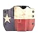 Texas Flag Kydex OWB holsters for more than 135 different handguns. Left & Right versions plus Speed Clips available.