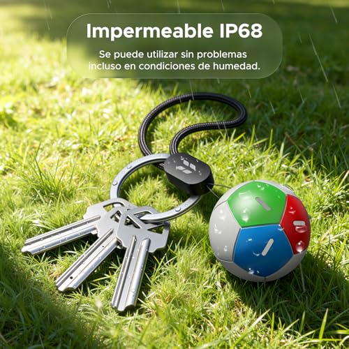 UGREEN FineTrack 2 Bluetooth Localizador Inteligente 1 Pack, Diseño de Balón de Fútbol, Batería de 7 Años No Recargable, 110dB, IP68, Compatible con Find My (iOS), Diseño de Temática Norteamericana