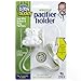 Baby Buddy Universal Pacifier Holder Clip - Snaps to Paci or Attach with Universal-Fit Silicone Ring - Pacifier Clip for Babies 4+ Months/Toddler Boys & Girls, Sage with White Stitch
