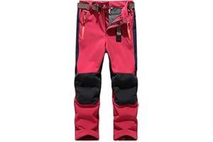 linlon Kids Boys Girls Youth Waterproof Hiking Ski Snow Pants Elastic Waist Warm Insulated Pants