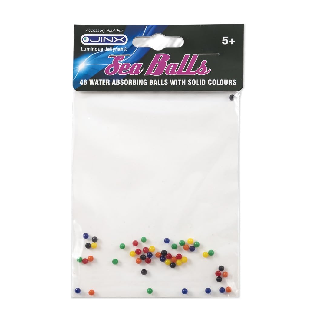 Sea Balls Accessory Pack for JINX Luminous Jellyfish Lamp – 48-Pack Solid Colour Expanding Balls – Aquarium Décor & Jellyfish Lamp Accessories for Ocean-Themed Night Light — image 1