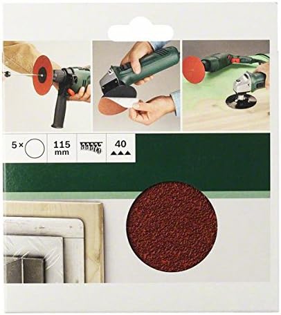 Bosch 2609256B36 Sanding Sheet Set for Angle Grinders (5-Piece), Red, Körnung 40 - Image 3