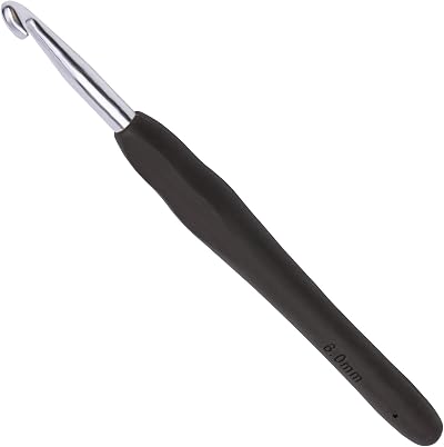 SUVSOON 6.0mm Ergonomic Soft Handle Crochet Hook Light Comfortable