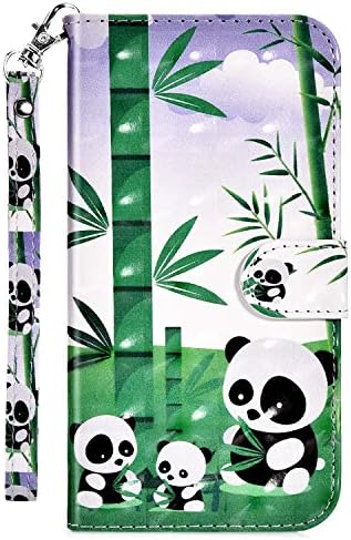 Robinsoni Sony Xperia XA2 Ultra Case 3D Flap Painted Pretty Cartoon Animal Case PU Leather Case Wallet Pouch Protective Cover Magnetic Flip Stand Cover Money Pouch Folio Gel Bumper Cover, Panda
