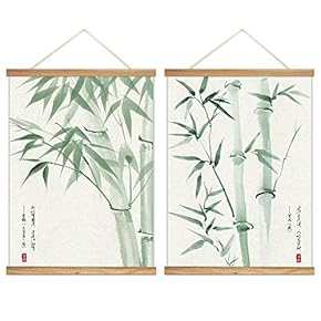 wall26 - 2 Panel Hanging Poster with Wood...