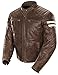 Joe Rocket Classic '92 Men's Leather Motorcycle Jacket (Brown/Cream, X-Large)