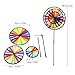 ASWCOWY Pinwheels Windmills Wind Spinners 3 Pack Made of Durable 100% Weatherproof Nylon and Fiberglass Children's Toys Outdoor Camping Kindergarten Garden Lawn Yard Decor (style1)