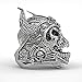 eejart Stainless Steel Skull Ring Knights Templar Helmet Warrior Ring for Men