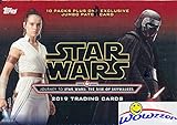 2019 Topps Star Wars Journey to the Rise of Skywalker EXCLUSIVE Factory Sealed Retail Box with VERY SPECIAL JUMBO PATCH! Includes 10 Parallels & 10 Insert Cards! Look for Auto & Sketch Cards! WOWZZER!