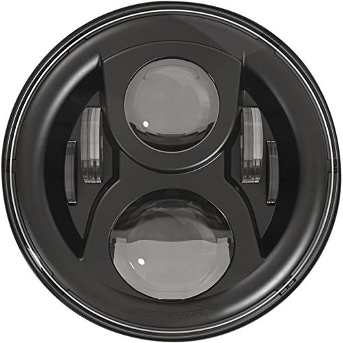 JW Speaker Model 8700 Evolution 2, 7-inch Round LED Headlight with Dual Burn High Beam (Black)