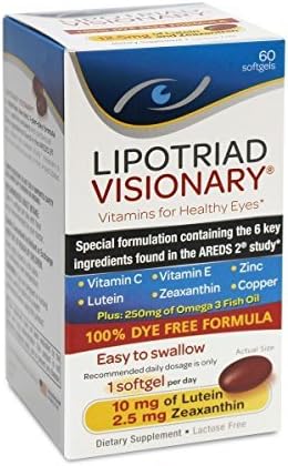 Lipotriad Visionary AREDS2 Based Eye Vitamin and Mineral Supplement by Lipotriad