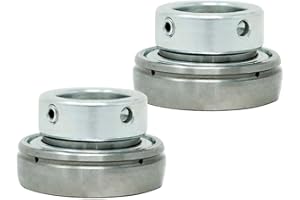 MAPLE ACE SA205-14 Insert Bearing 7/8" Bore, Spherical OD with Eccentric Locking Collar and Lubrication Hole (Qty 2)