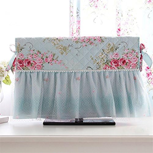 MK Korean lace cotton flower cover computer LMS dust cover computer cover Monitor cover computer sets fit 32,37,42,47,55inch