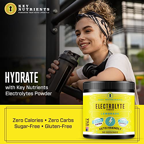 KeyNutrients Electrolytes Powder Zero Calorie Lemonade/Pink Lemonade