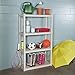 Sterilite 01648501 4-Shelf Unit with Light Platinum Shelves and Legs