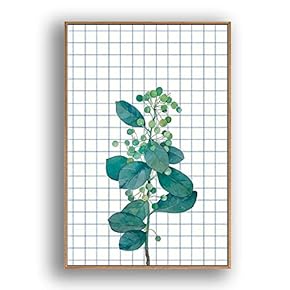 Framed Canvas Wall Art Beautiful Flowers in Grid Giclee Print Gallery Wrap Modern Home Prints Ready to Hang - 16x24 inches