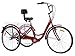 Slsy Adult Tricycles 7 Speed, Adult Trikes 24/26 inch 3 Wheel Bikes, Three-Wheeled Bicycles Cruise Trike with Shopping Basket for Seniors, Women, Men. (Tango Red, 26″ Wheels/ 7-Speed)thumb 4