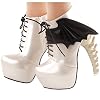 SHOW-STORY-Punk-Two-Tone-Wings-Lace-Up-Bone-Heels-Platform-Ankle-BootsLF80658