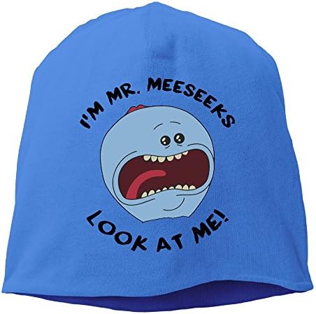 YUVIA Rick And Morty Look At Me Men's&amp;Women's Patch Beanie TravellingRoyalBlue Hats For Autumn And Winter