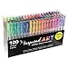 Gel Pen Set for Coloring – 100 Unique Colors (No Duplicates) Superior Quality, Free Flowing. XXL Pack Size - 60% Extra Ink. Includes Sparkly Glitter Pens, Metallic, Neon, Pastel & Classic Shades