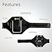 Limm Sport Armband for iPhone 7, iPhone 6s/6, Samsung Galaxy S6/S5 - Water and Sweat Resistant - Best for Running, Sports, Workouts, Cycling - Slim & Comfortable Like No Other