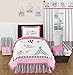 Sweet Jojo Designs Pink, Black and White Paris French Eifell Tower Lamp Shade