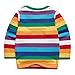 Sooxiwood Little Boys T-Shirt Rainbow Long Sleeve Striped O-Neck Cotton Blend Halloween Rainbow Shirt for Boys Size 24M L-Rainbow