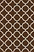 Indoor Doormat Rubber Backed, 18 x 30 inch, Trellis Mocha Brown, Non Slip, Kitchen Rugs and Mats