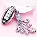 MODIPIM Keyless Entry Remote Cases Key Fob Cover with Diamond Tassel Keychain Soft TPU Holder Shell for Nissan Rogue Altima Maxima Qashqai Sylphy Sentra Versa 2/3/4/5-Buttons Color Pink