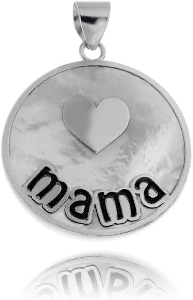 925m Silber Anhänger Sterling rodiada MOM 25mm. glatt